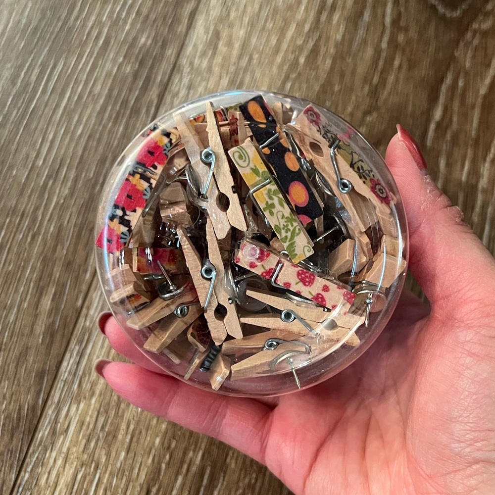Cute push pin clothespins